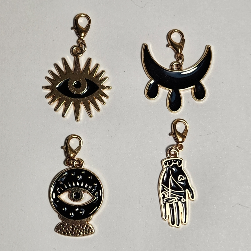 4 Pc Witchy Charms